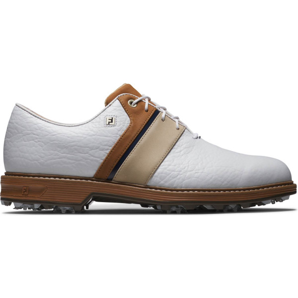 FootJoy Premiere Packard LX Vandtætte Herre Golfsko Med Spikes - White/Blue/Brown