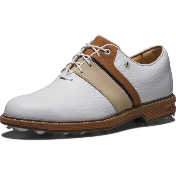 FootJoy Premiere Packard LX Vandtætte Herre Golfsko Med Spikes - White/Blue/Brown