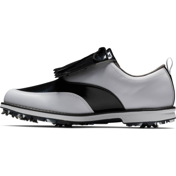FootJoy Premiere Series (2023) Vandtætte Dame Golfsko Med Spikes - White/Black Patent/White