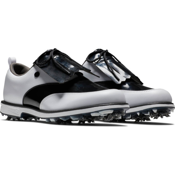 FootJoy Premiere Series (2023) Vandtætte Dame Golfsko Med Spikes - White/Black Patent/White