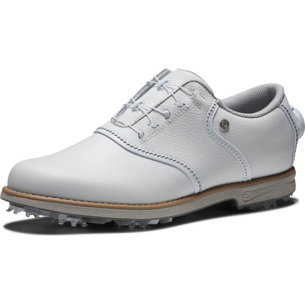 FootJoy Premiere Series (2024) BOA Vandtætte Dame Golfsko Med Spikes - All White