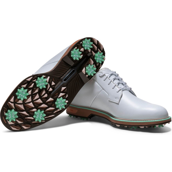FootJoy Premiere Series Field Vandtætte Herre Golfsko Med Spikes - White/Tan/Mint