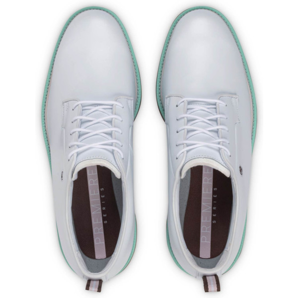 FootJoy Premiere Series Field Vandtætte Herre Golfsko Med Spikes - White/Tan/Mint