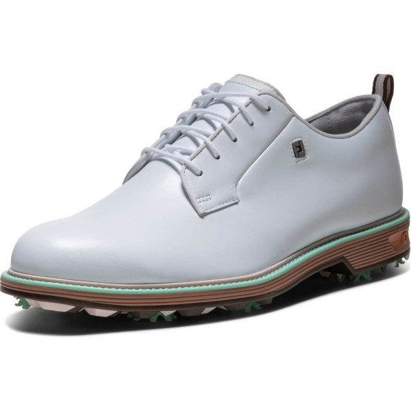FootJoy Premiere Series Field Vandtætte Herre Golfsko Med Spikes - White/Tan/Mint