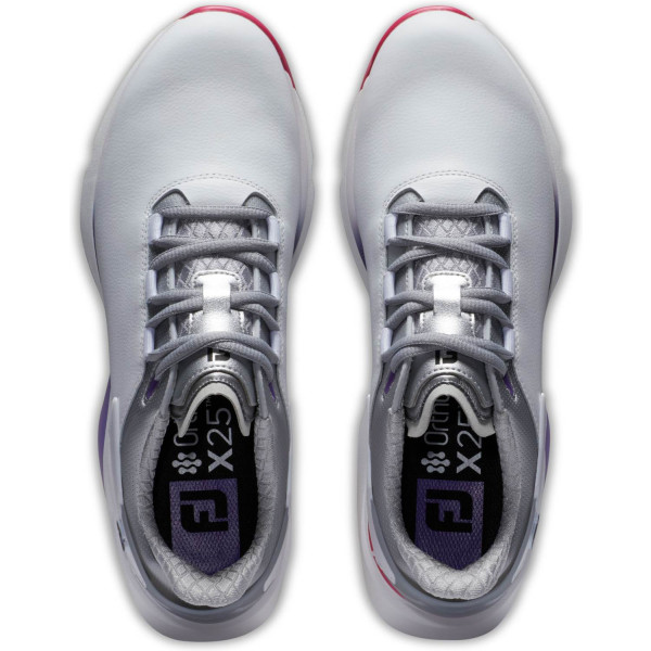 FootJoy Pro/SLX Vandtætte Dame Golfsko Uden Spikes - White/Silver/Multi