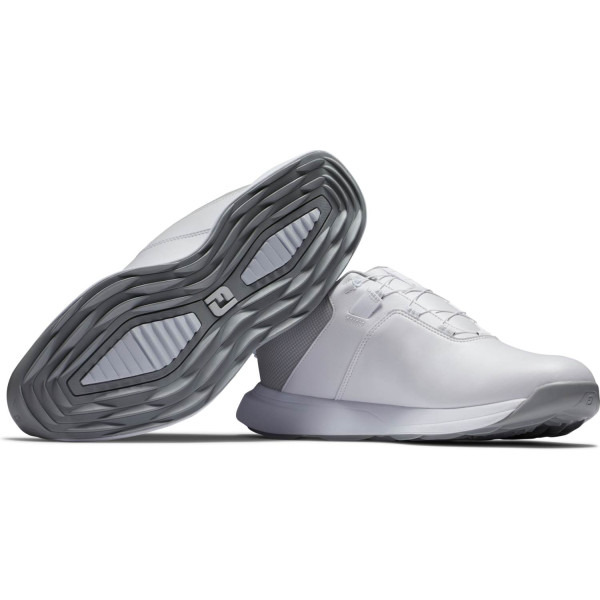 FootJoy ProLite BOA Vandtætte Herre Golfsko Uden Spikes - White/White/Grey