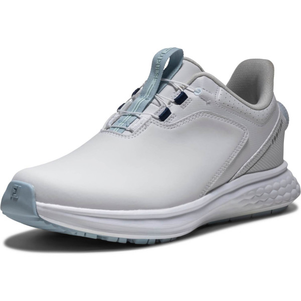 FootJoy Pulse BOA Vandtætte Dame Golfsko Uden Spikes - White/White/Blue