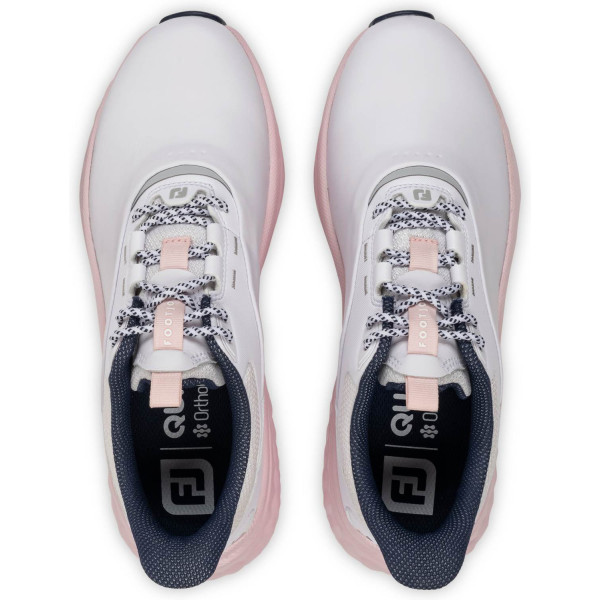 FootJoy Quantum (2026) Vandtætte Dame Golfsko Uden Spikes - White/White/Pink
