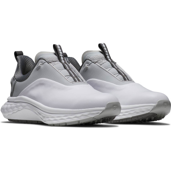 FootJoy Quantum BOA Vandtætte Herre Golfsko Uden Spikes - White/Grey/Black