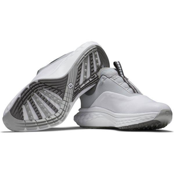 FootJoy Quantum BOA Vandtætte Herre Golfsko Uden Spikes - White/Grey/Black