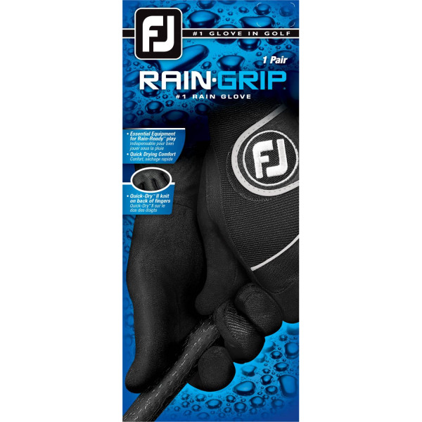 FootJoy Raingrip Pairs Regnvejr Herre Golfhandske - Black