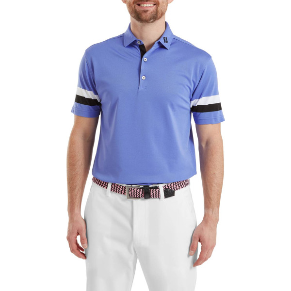 FootJoy Sleeve Stripe Pique Herre Poloshirt - Purple