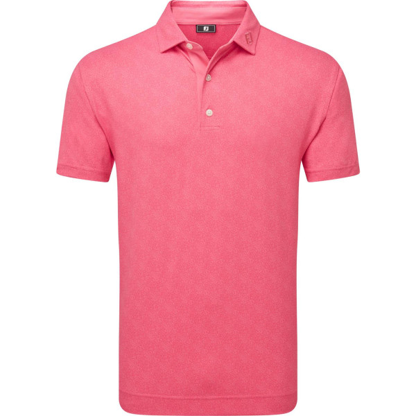 FootJoy Speckle Print Pique Herre Poloshirt - Red/Pink Floral