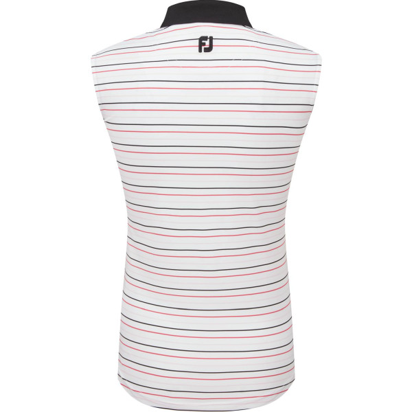 FootJoy Striped Sleeveless Dame Poloshirt - Black