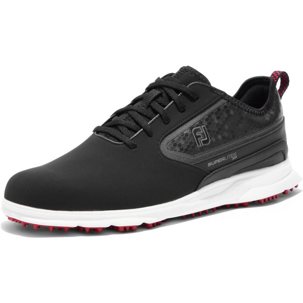 FootJoy Superlites XP (2022) Vandtætte Herre Golfsko Uden Spikes - Black/White/Red