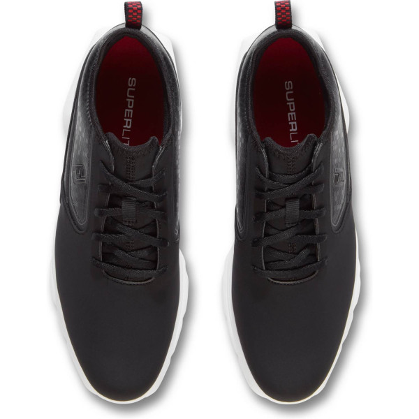 FootJoy Superlites XP (2022) Vandtætte Herre Golfsko Uden Spikes - Black/White/Red