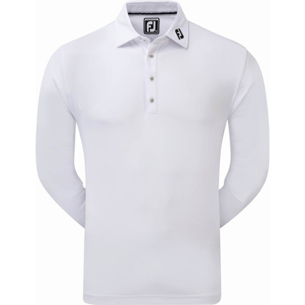 FootJoy Thermolite Herre Poloshirt Langærmet - White