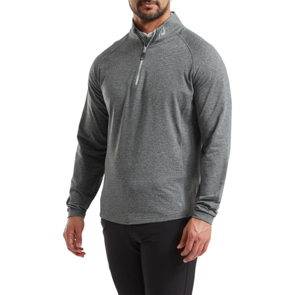 FootJoy ThermoSeries Brushed Back Midlayer Herre Pullover - Black