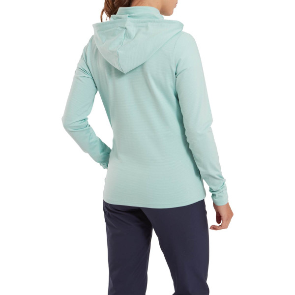 FootJoy ThermoSeries Hoodie Dame Cardigan - Canal Blue