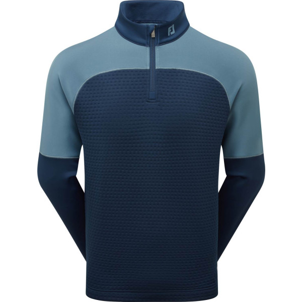 FootJoy ThermoSeries Jacquard Midlayer Herre Pullover - Navy/Slate