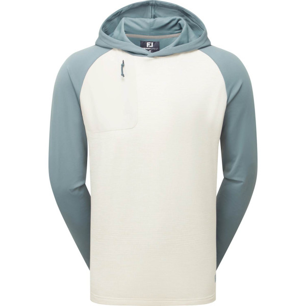 FootJoy ThermoSeries Pullover Hoodie Herre Pullover - Fairway Green/White