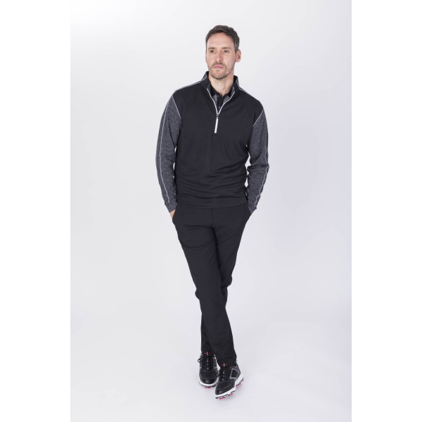 FootJoy Tonal Heather Chill-Out Herre Pullover - Black