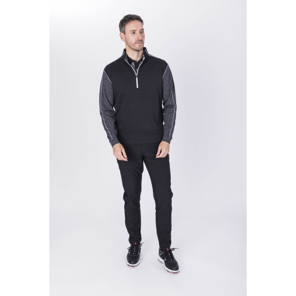 FootJoy Tonal Heather Chill-Out Herre Pullover - Black