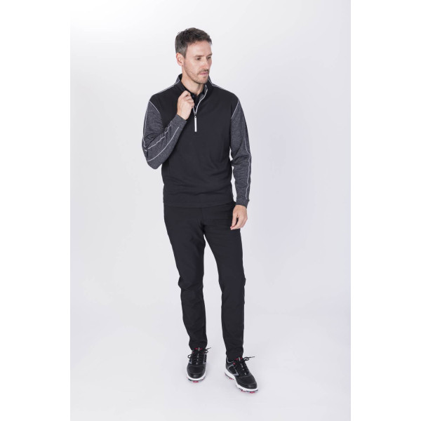 FootJoy Tonal Heather Chill-Out Herre Pullover - Black