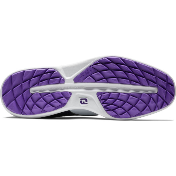 FootJoy Traditions Vandtætte Dame Golfsko Uden Spikes - White/Navy/Purple
