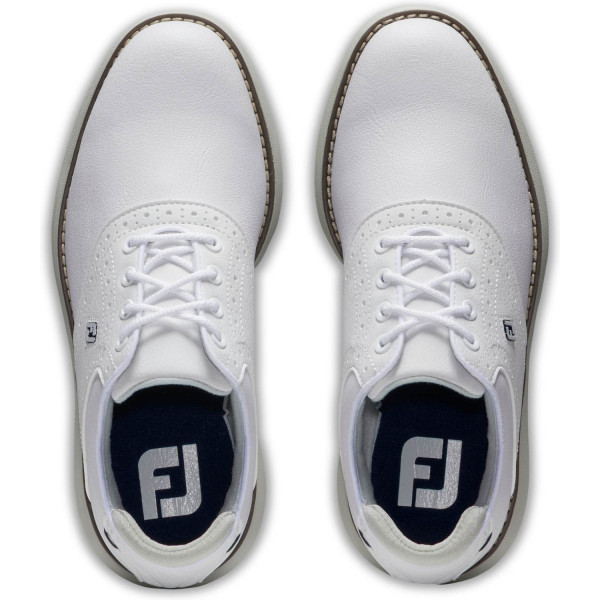 FootJoy Traditions Vandtætte Junior Golfsko Med Spikes - White