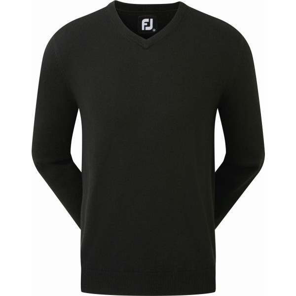 FootJoy Wool Blend V-neck Herre Pullover - Black