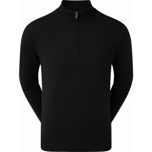FootJoy Wool Lined 1/2 Zip Herre Pullover - Blk
