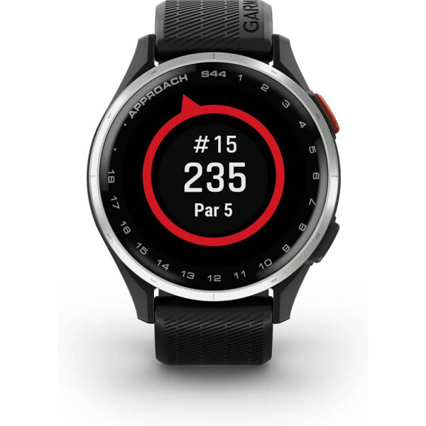 Garmin Approach S44 43 mm Black/Silver GPS ur