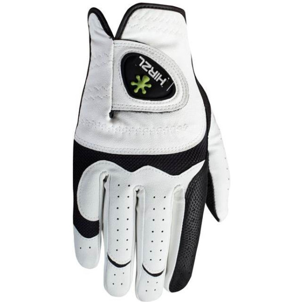 Hirzl Hybrid Plus+ Læder Dame Golfhandske - Sort/Hvid