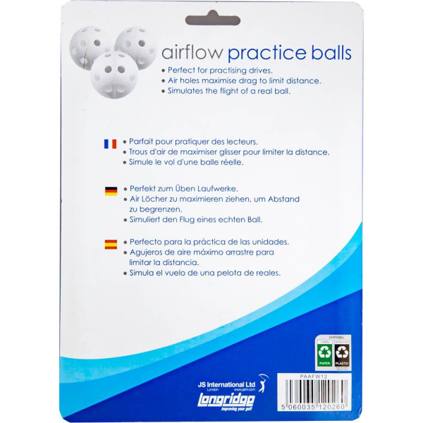 Longridge (6 stk.) Airflow Hvid Træningsbolde