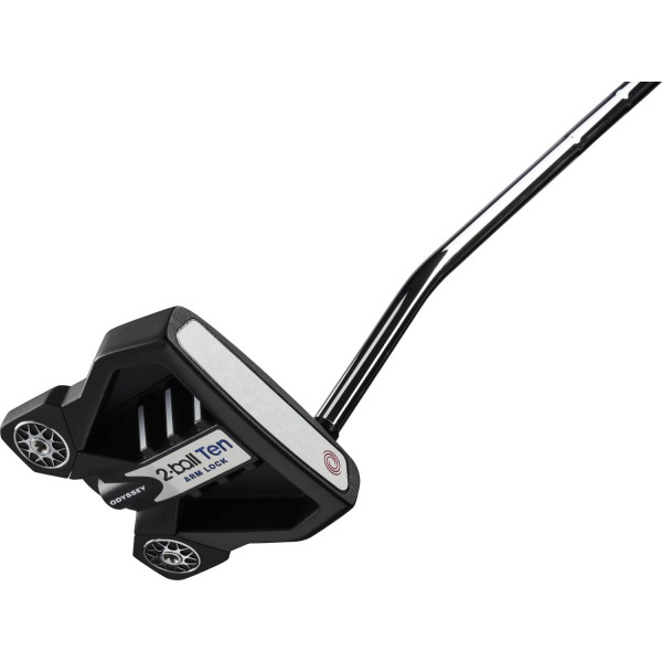 Odyssey Ten 2-Ball Arm Lock Lined (2023) Single Bend Neck Putter - Sort