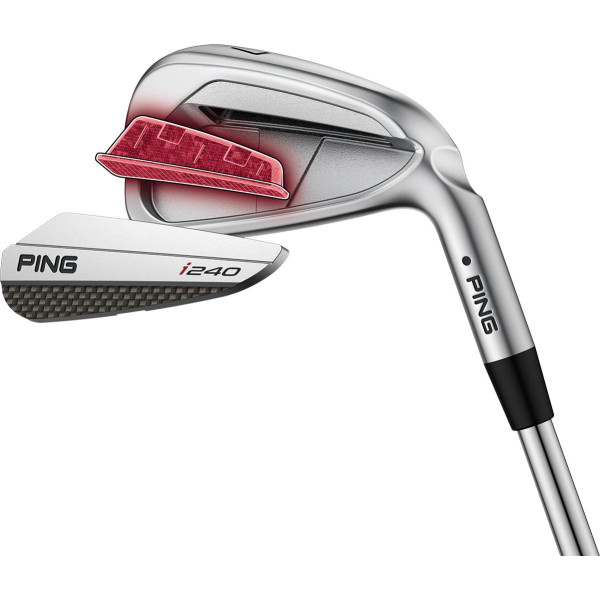 Ping i240 (Red dot) Herre Jernsæt - Silver