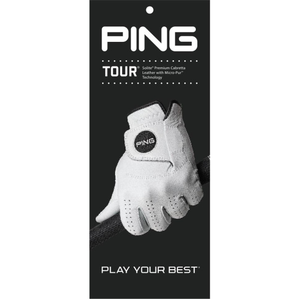 Ping Tour Læder Herre Golfhandske - White