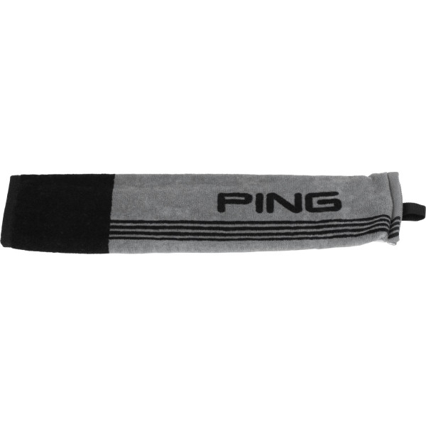 Ping Tri-fold Grey/Black Håndklæde