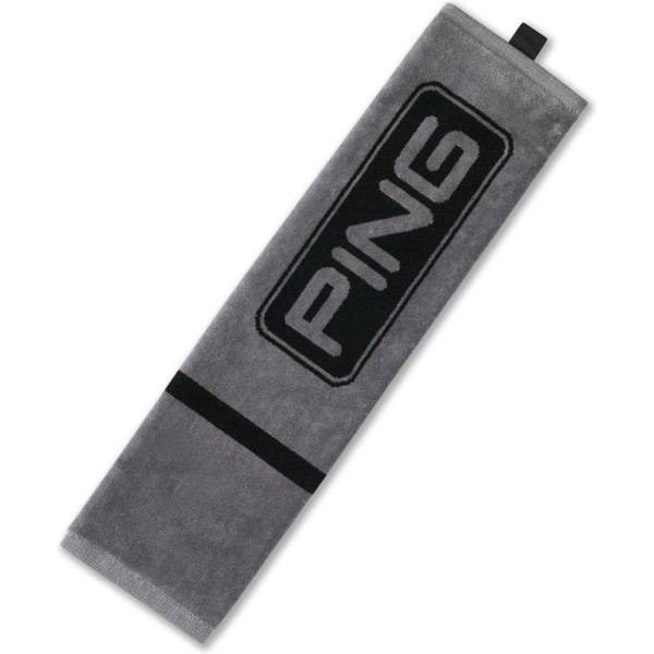Ping Trifold Dark Grey/Black Håndklæde