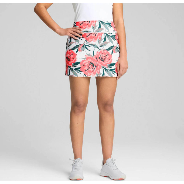 Puma Blake Knit Beautiful Game Dame Nederdel - White Glow/Peach Frost