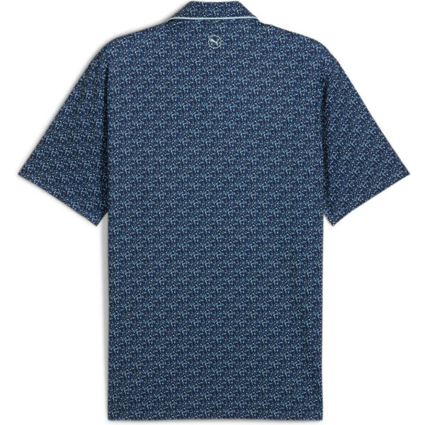 Puma Cloudspun Branch Herre Poloshirt - Deep Navy/Modern Mint