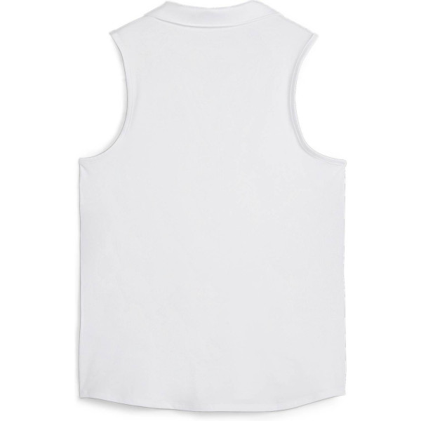 Puma Cloudspun Piped (2024) Dame Poloshirt Uden Ærmer - White Glow