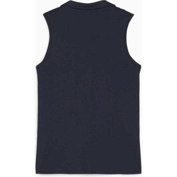 Puma Cloudspun Piped (2024) Pige Poloshirt Uden Ærmer - Deep Navy