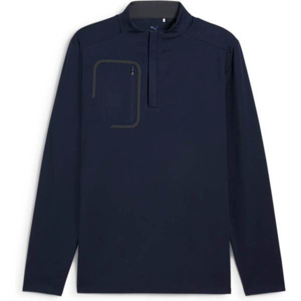 Puma Cloudspun Tech 1/4 Zip Herre Pullover - Deep Navy