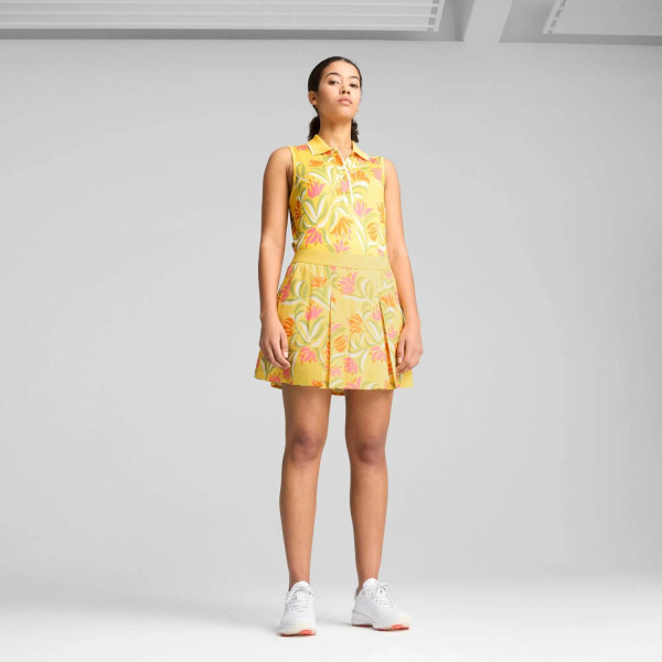 Puma Dani Dazey Dame Poloshirt Uden Ærmer - Sunny Yellow