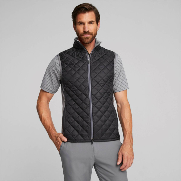 Puma Frost Quilted Herre Vest - Puma Black/Slate Sky