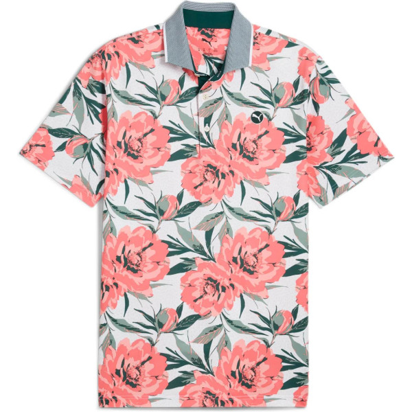 Puma MATTR Beautiful Game Herre Poloshirt - White Glow/Red Fire