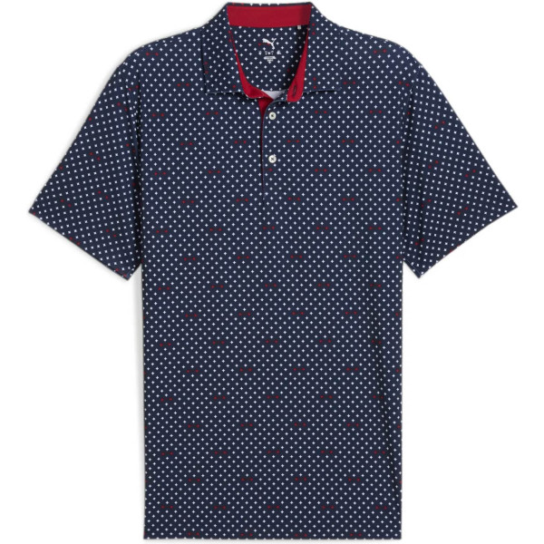 Puma MATTR Burgh Herre Poloshirt - Deep Navy/White Glow