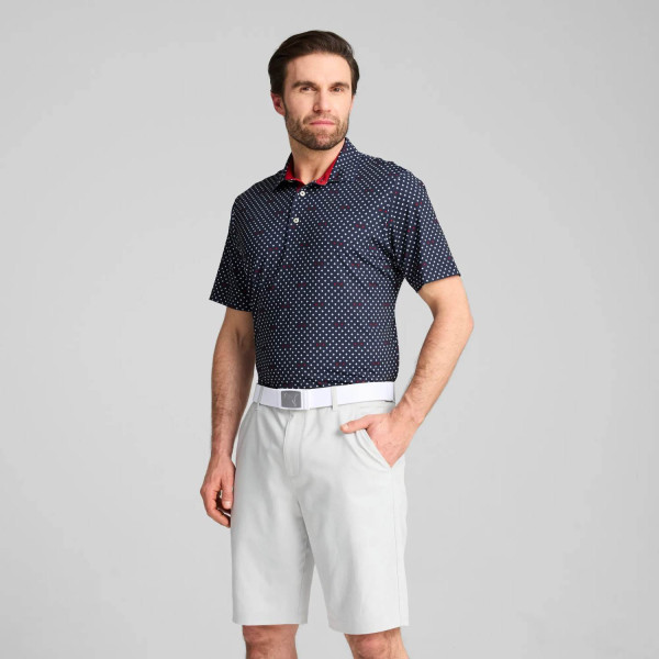 Puma MATTR Burgh Herre Poloshirt - Deep Navy/White Glow